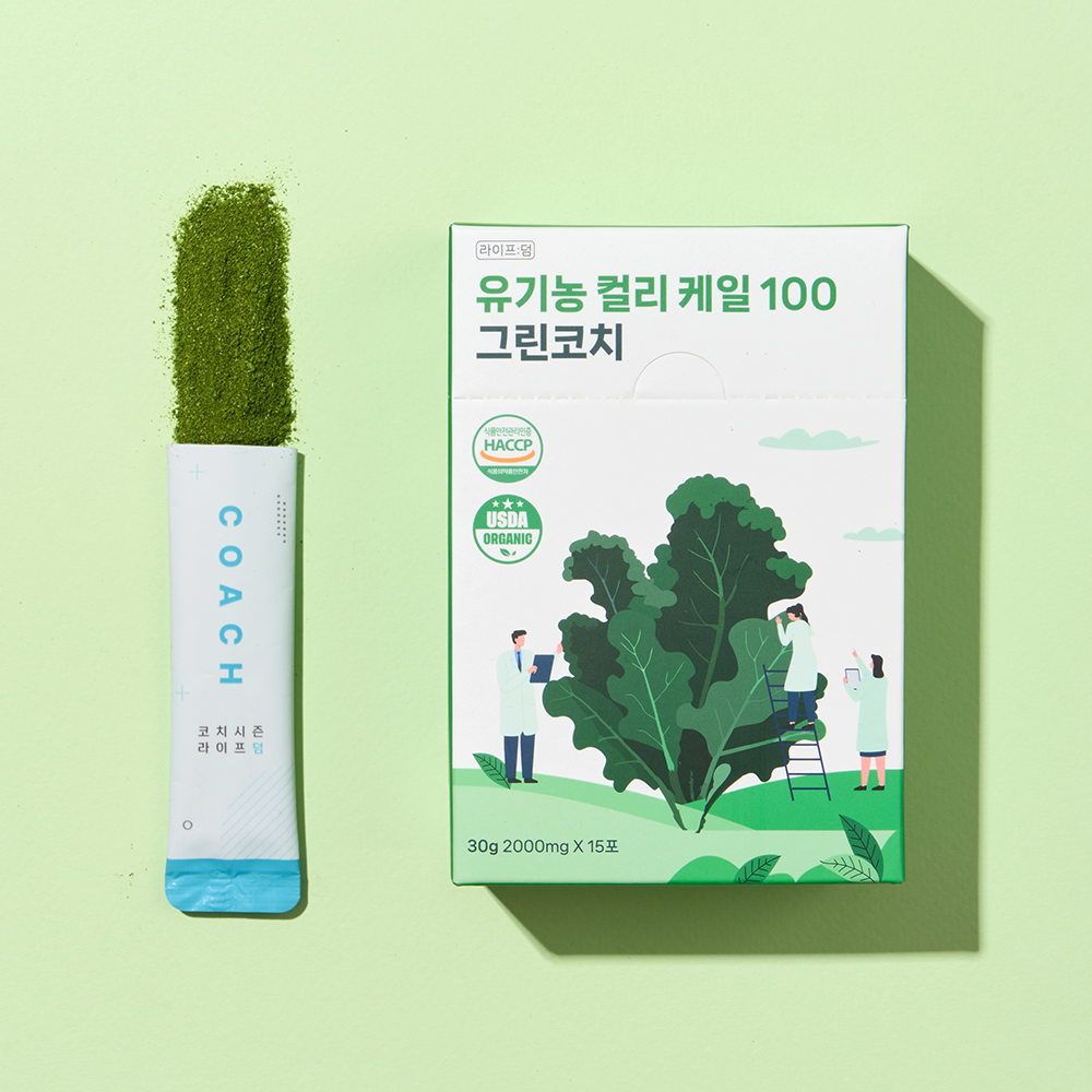 그린코치 컬리케일 100% 유기농 동결건조 곱슬 분말 1박스 15포 - 상세 이미지 2