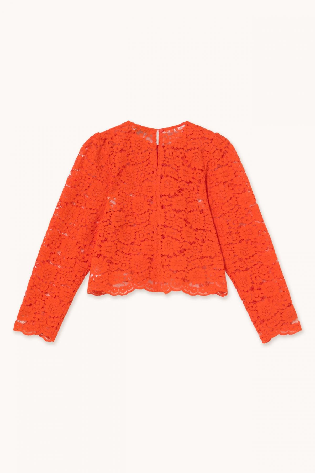 타이니코튼 썸머 레드 레이스 크롭 블라우스 AW25-602J08 SUMMER RED - 상세 이미지 2