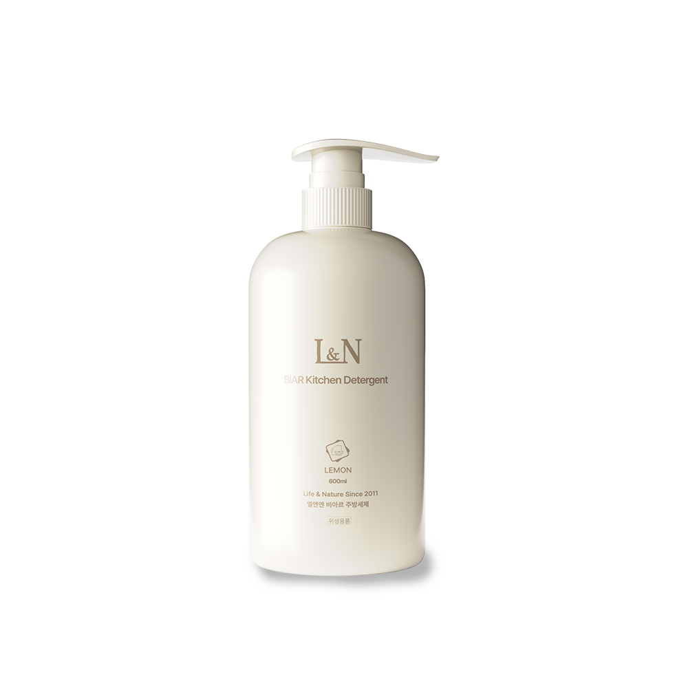 L&N 비아르 주방세제 리필 1000ml 2개 빈용기제공 대용량 아기 젖병 유아 식기 과일 - 상세 이미지 2