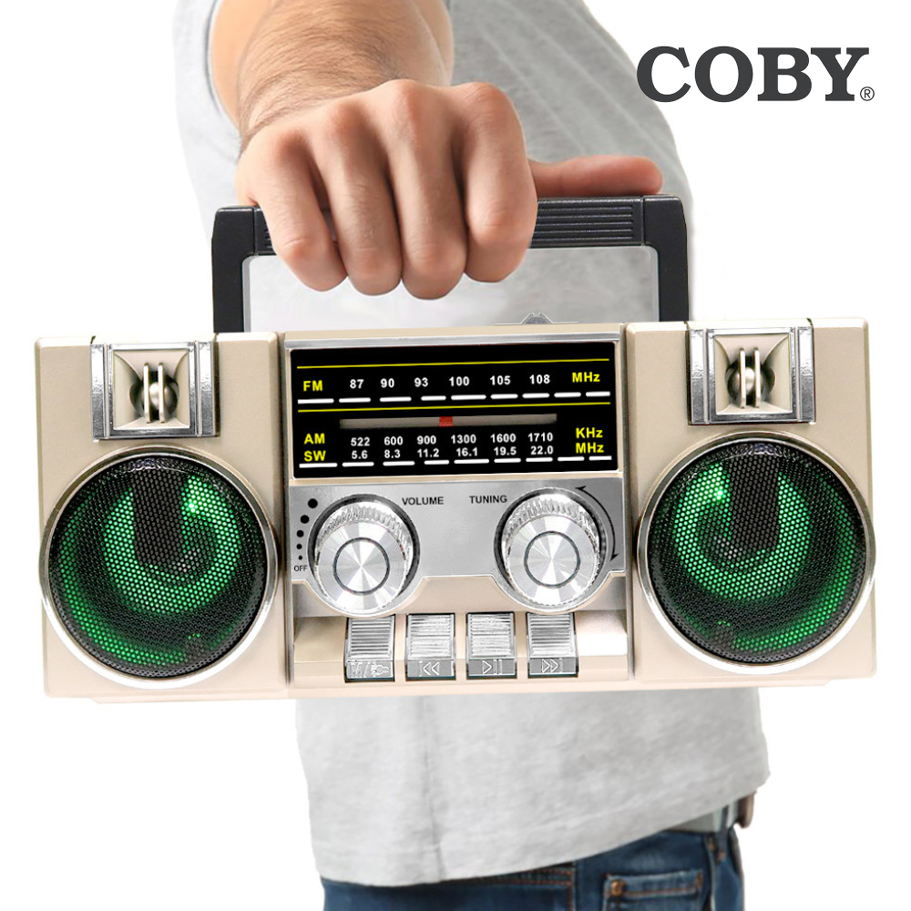 COBY CRF-55B 레트로 블루투스 라디오 스피커 FM AM SW 고음질 카세트 감성 - 상세 이미지 4