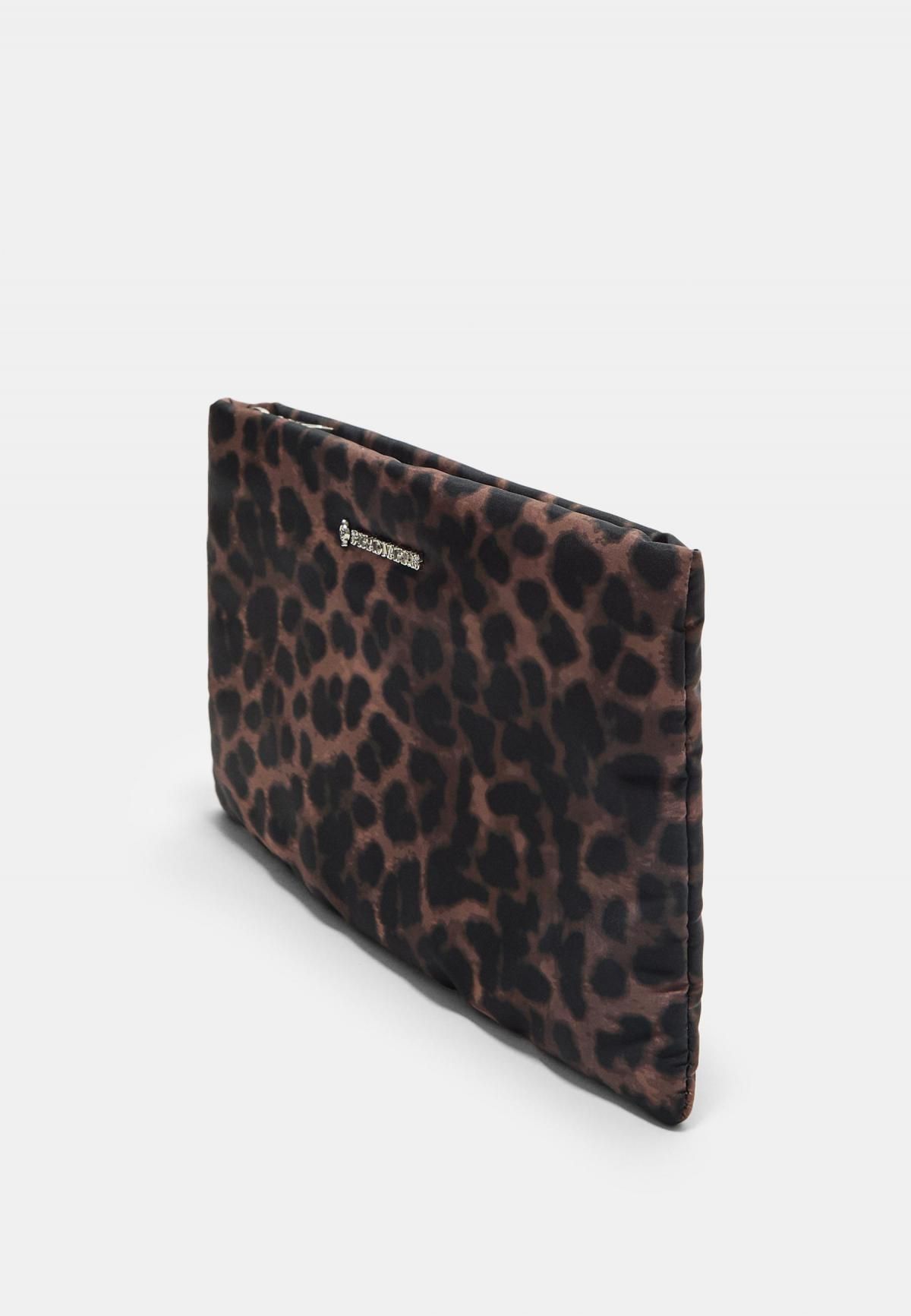 스트라디바리우스 레오파드 패턴 코스메틱 지퍼 파우치 3726/901 BROWN - 상세 이미지 4