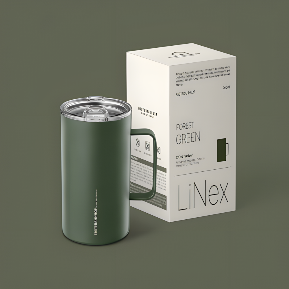 세척 편한 보온 보냉 사무실에서 쓰기 좋은 손잡이 리유저블 텀블러 700ml, 포레스트그린 - 상세 이미지 5