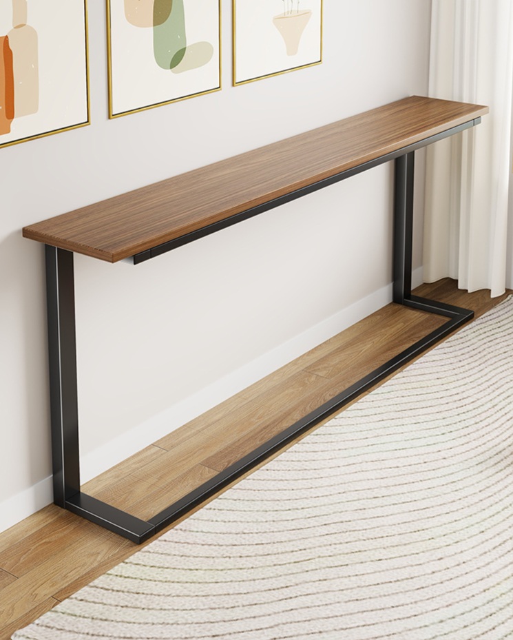 침대 옆 수납장 철제 사이드 보관함 소파 슬림 캐비닛 원목 낮은 미니장 블랙월넛 80x20x80 1개 - 상품 이미지