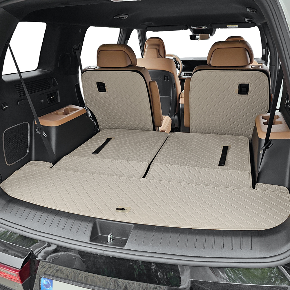 아이칸 자동차 가죽 트렁크 매트 차박 바닥 카매트 차량용품 등받이 일체형 SUV 5인승 스퀘어