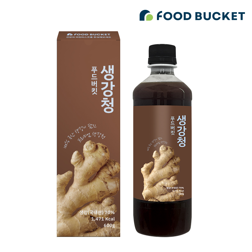 푸드버킷 유기농원당 생강청 생강차 생강진액 600g, 1개