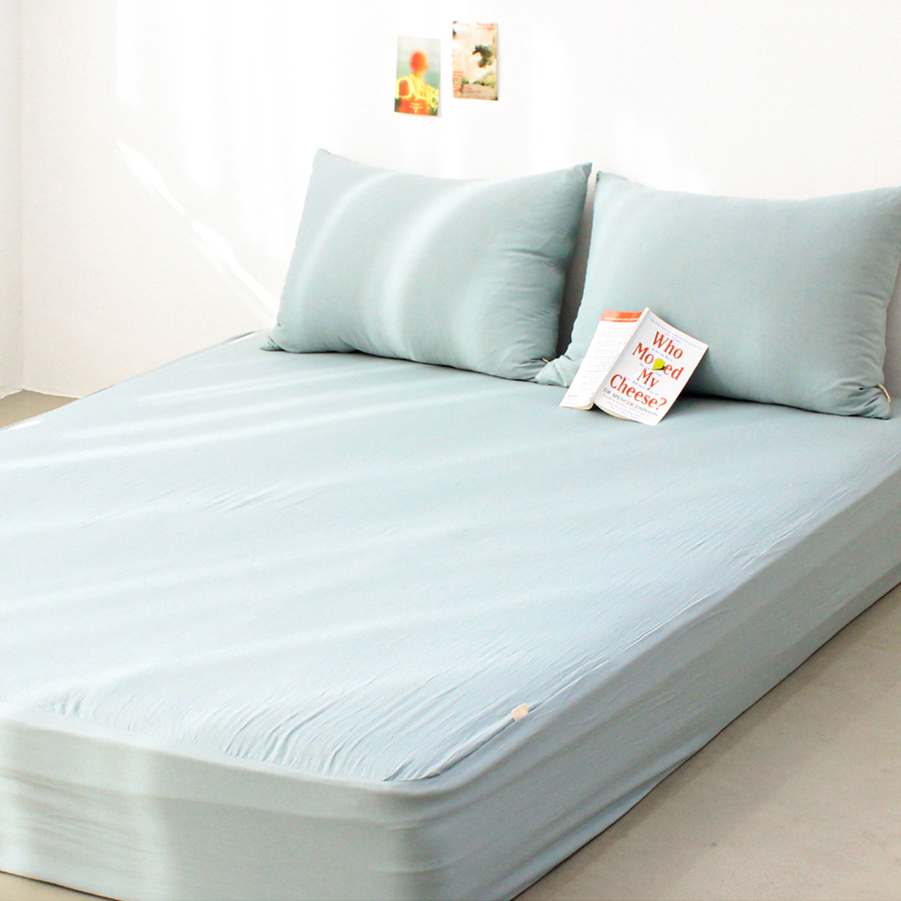 부드러운 아멜리 워싱 사계절 매트리스커버 미스티 제이드, SS(슈퍼싱글)