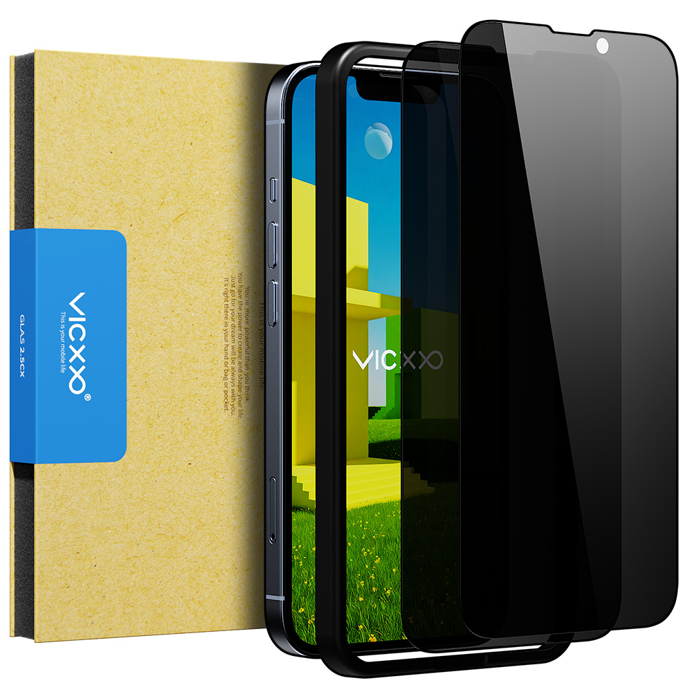 빅쏘 2.5CX 사생활 보호필름 강화유리 아이폰16e, 2매입