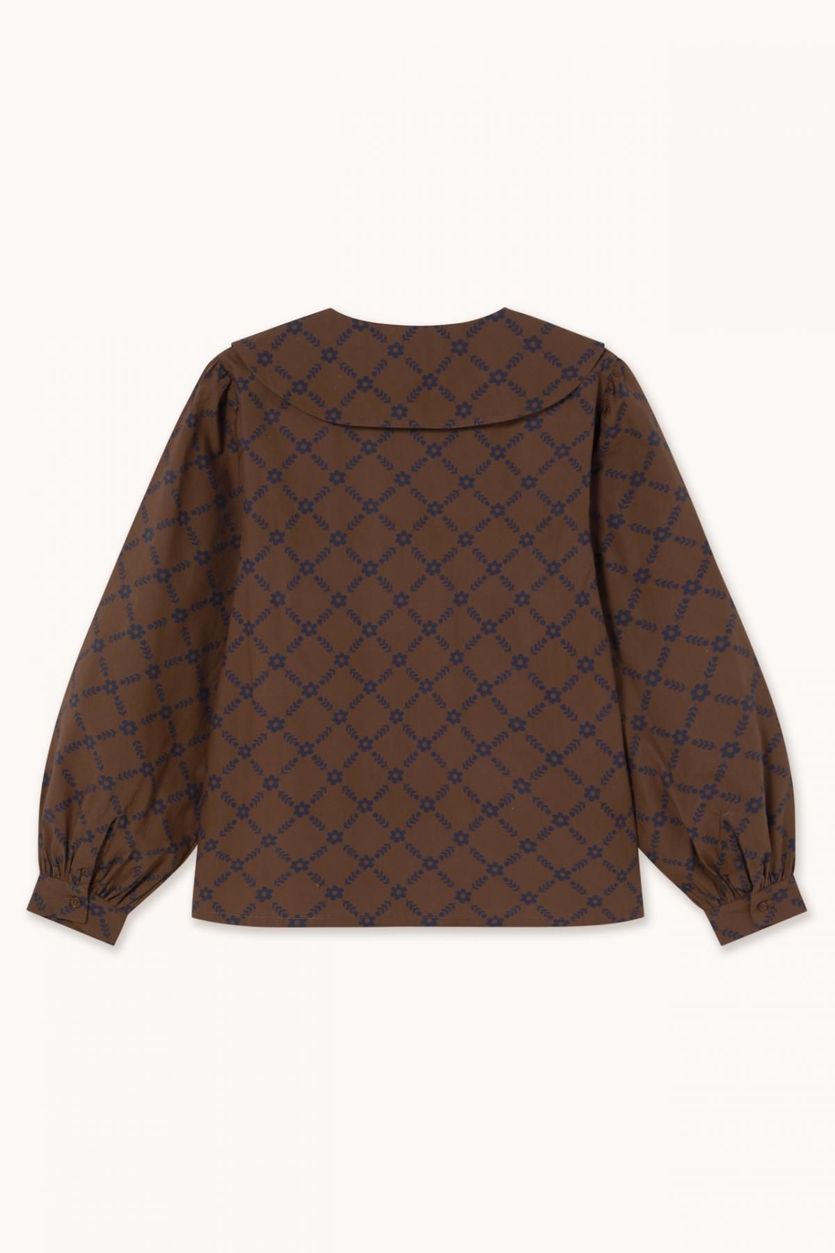 타이니코튼 브라운 체크 리본 블라우스 AW25-637K22 ONE COLOR - 상세 이미지 2