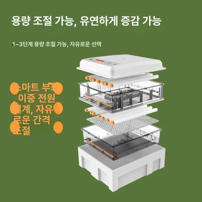 병아리부화기 조류 달걀 계란 부화 가정용 부화기 메추리 유정란 병아리 진그레이 - 상세 이미지 3