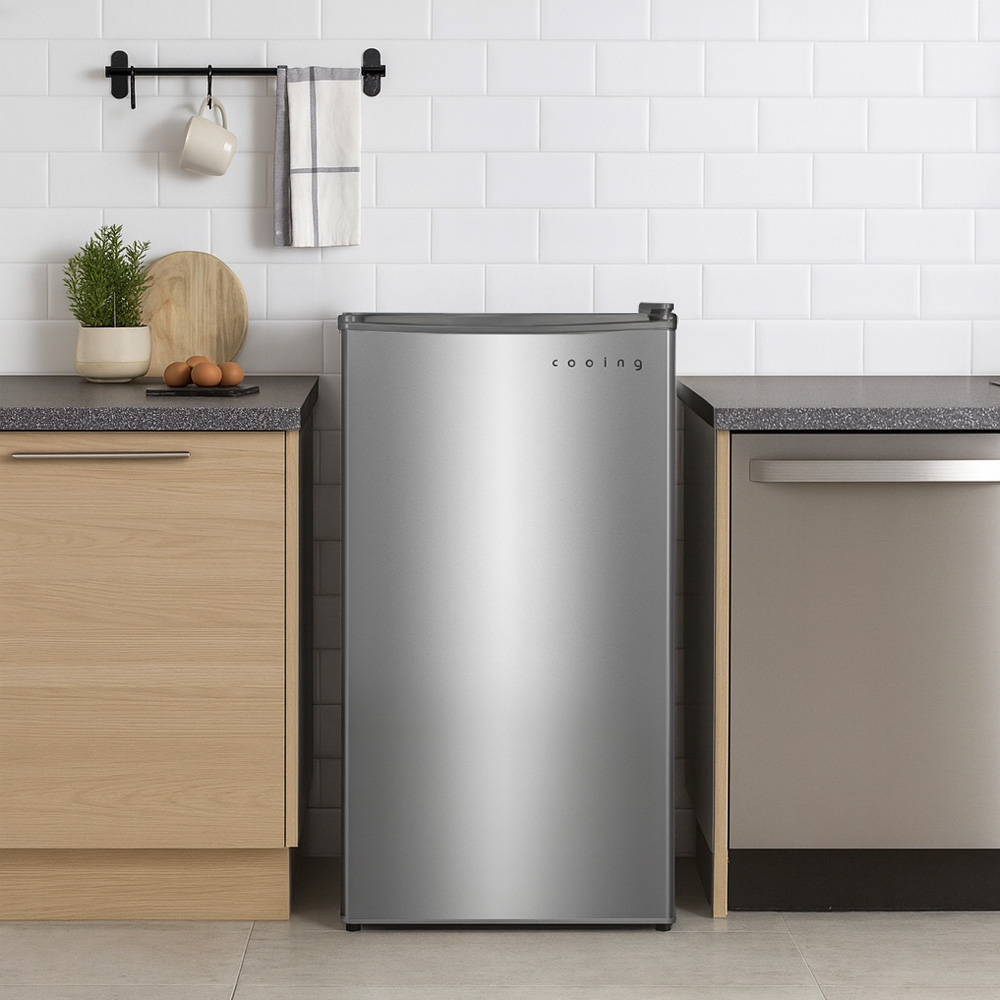 쿠잉 미니냉동고 FR-S60 스탠드 소형 가정용 원룸 음쓰 메탈