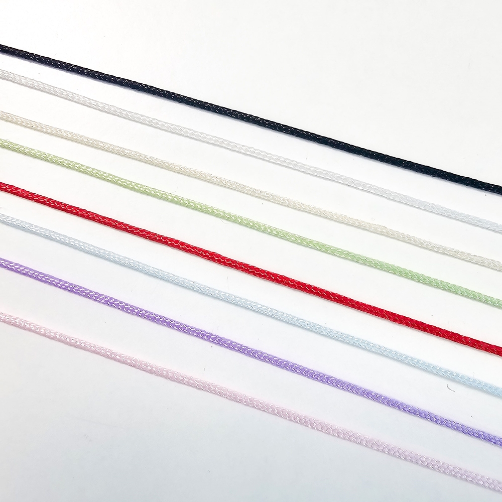 10M 소형 컬러 매듭 끈 키링 팔찌 만들기 0.8mm 이미지 2