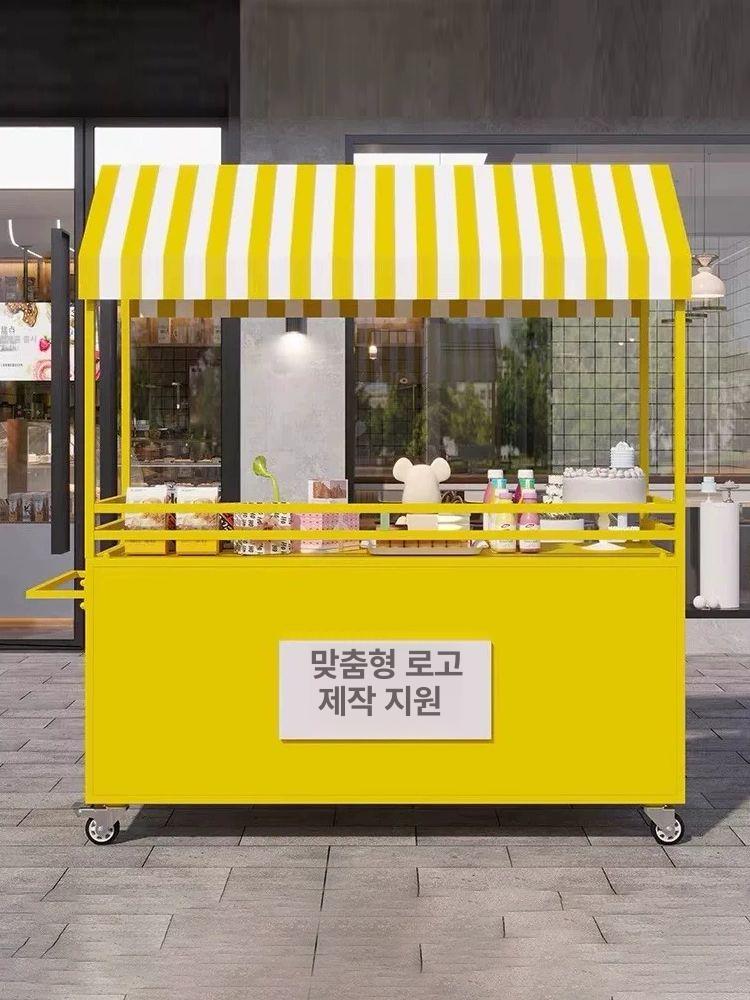 플리마켓 매대 야시장 팝업 행사장 전시대 판촉 진열 가판대 접이식 화이트 160x60x210cm 무료배송 - 상세 이미지 2