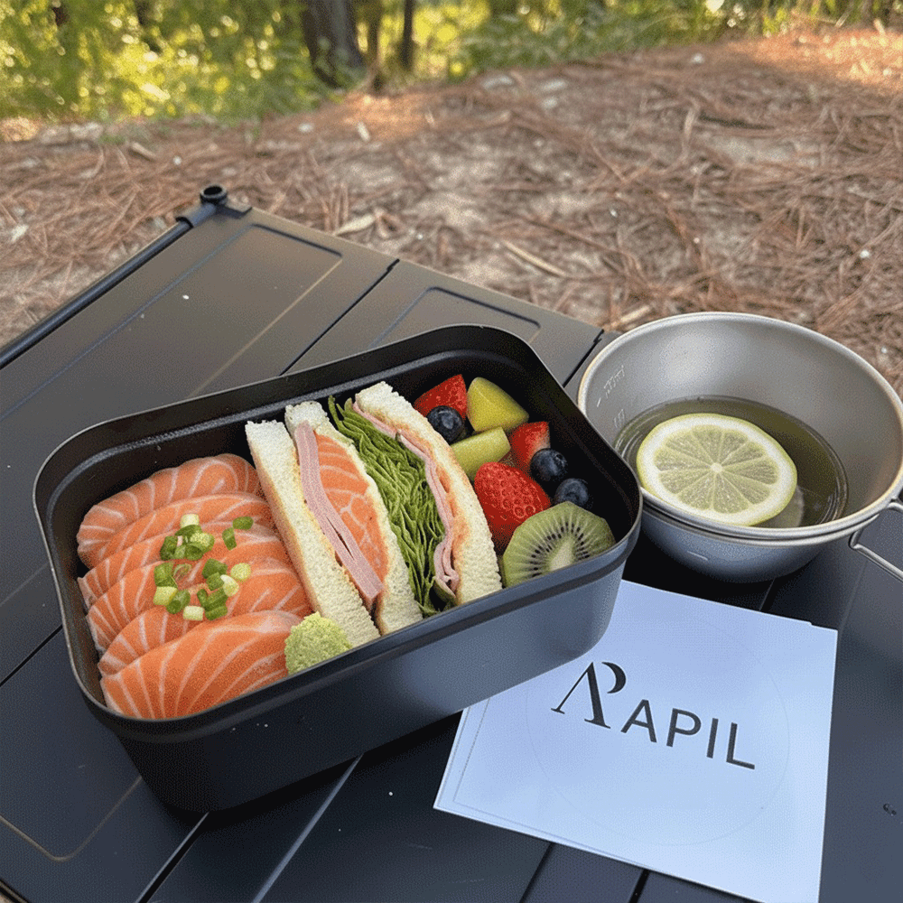 아필 강화 알루미늄 논스틱 코팅 백패킹용 경량 캠핑반합 1400ml