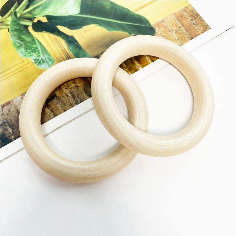 (대용량 50개) 9cm~10cm 마크라메재료 드림캐쳐 우드링 나무링 - 상세 이미지 3
