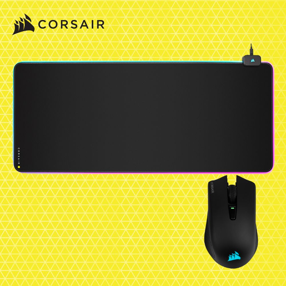 커세어 HARPOON RGB 무선 게이밍마우스 + MM700 RGB EXTEND 마우스패드 - 메인 이미지
