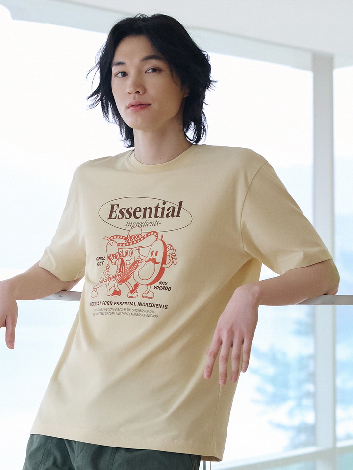 탑텐 공용 USA코튼 그래픽 반팔티_MSE2TS3011