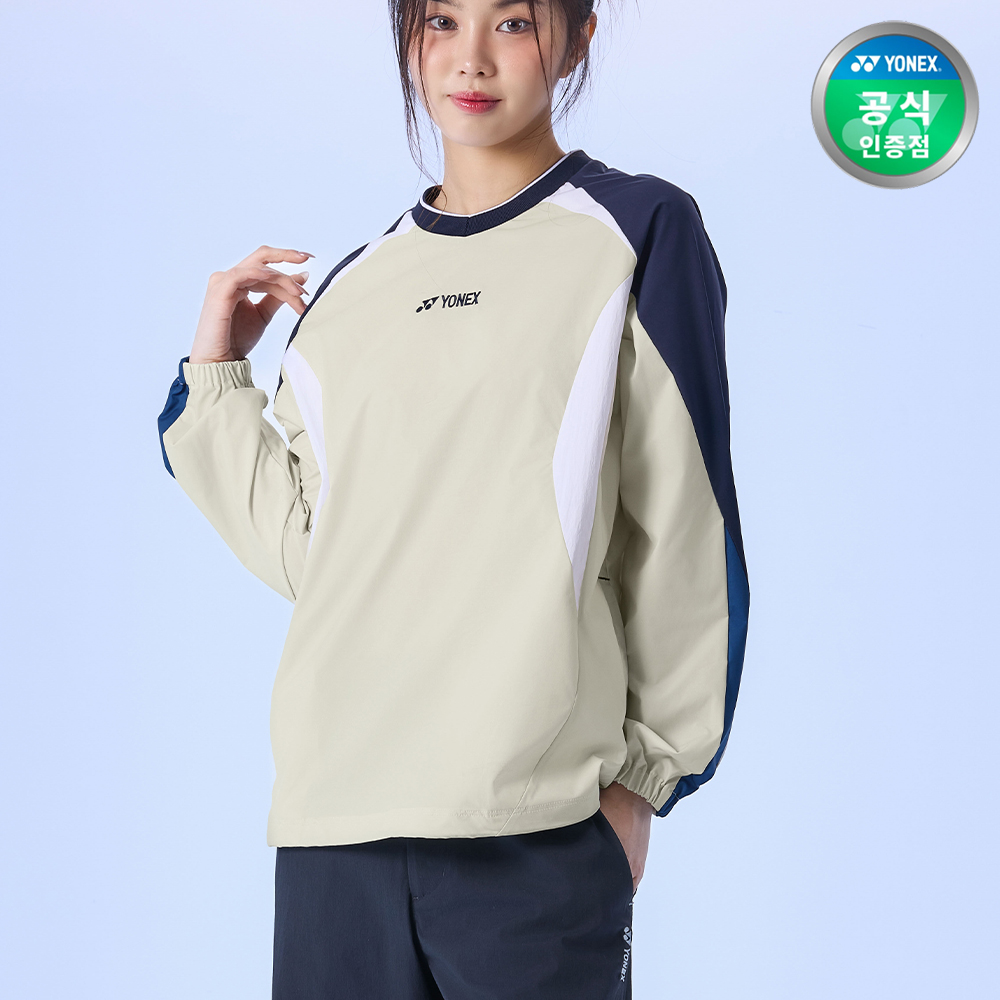 요넥스 255JJ005U 테니스 의류 바람막이 남녀공용 라이트베이지 - 상세 이미지 2