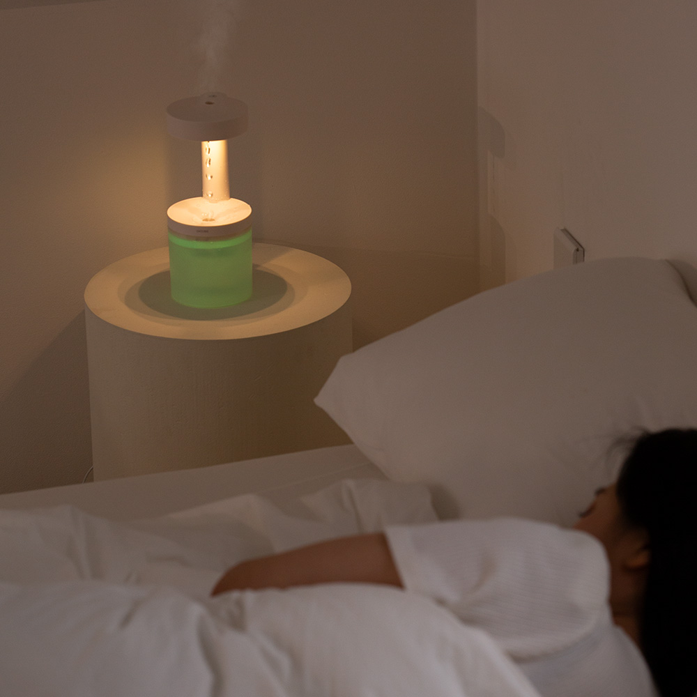 거꾸로 물멍 가습기 사무실 탁상용 미니 가습기 무중력 무드등 고양이