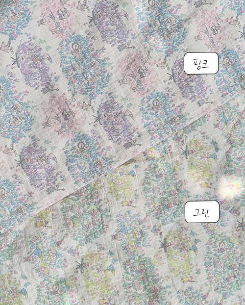 더블유패브릭 드림 이중 거즈 면 천 원단 와플 누빔 천가게 - 상세 이미지 2