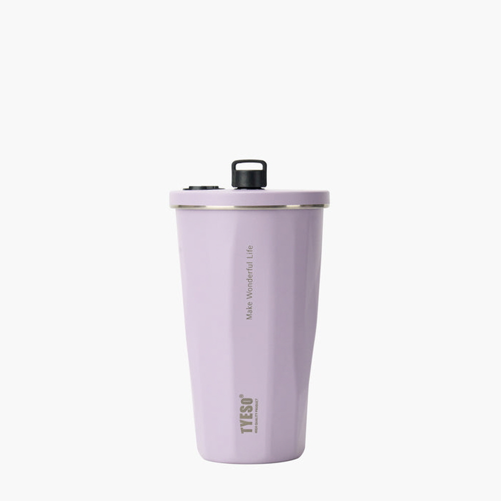 TYESO 스텐 텀블러 올스텐 대용량 텀블러 보냉 보온 빨대 직장인 운동 600ml, 퍼플 - 상품 이미지