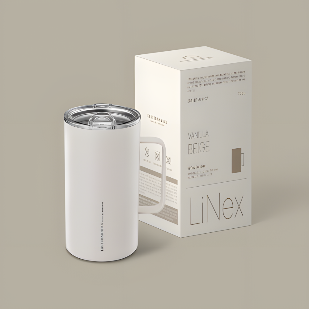세척 편한 보온 보냉 사무실에서 쓰기 좋은 손잡이 리유저블 텀블러 700ml, 바닐라베이지 - 상세 이미지 5