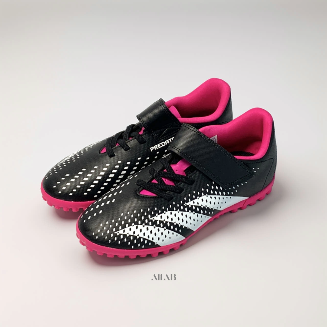 [국내매장판] 아디다스 키즈 풋살화 초등학생 주니어 어린이 아동 축구 신발 블랙핑크, 230