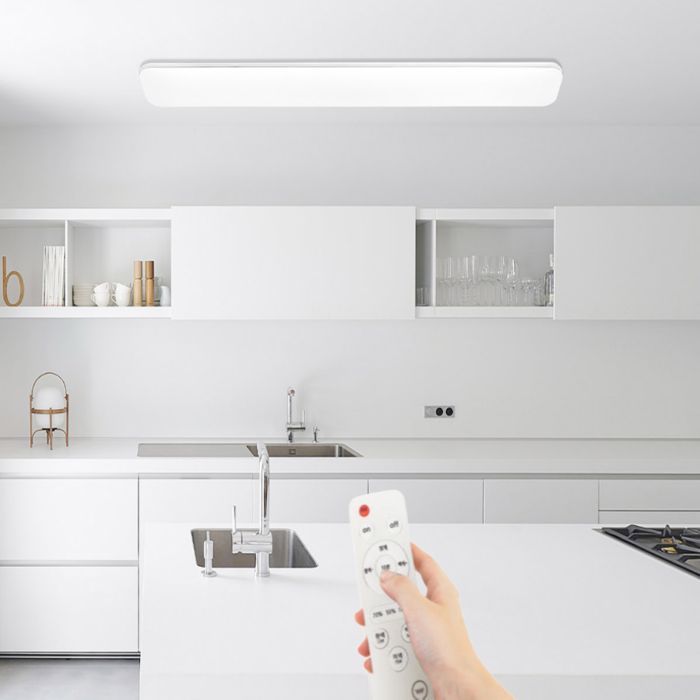LED 주방등 슬림 사각 싱크대 부엌 주방 조명 등 50W, 주광색 - 상품 이미지