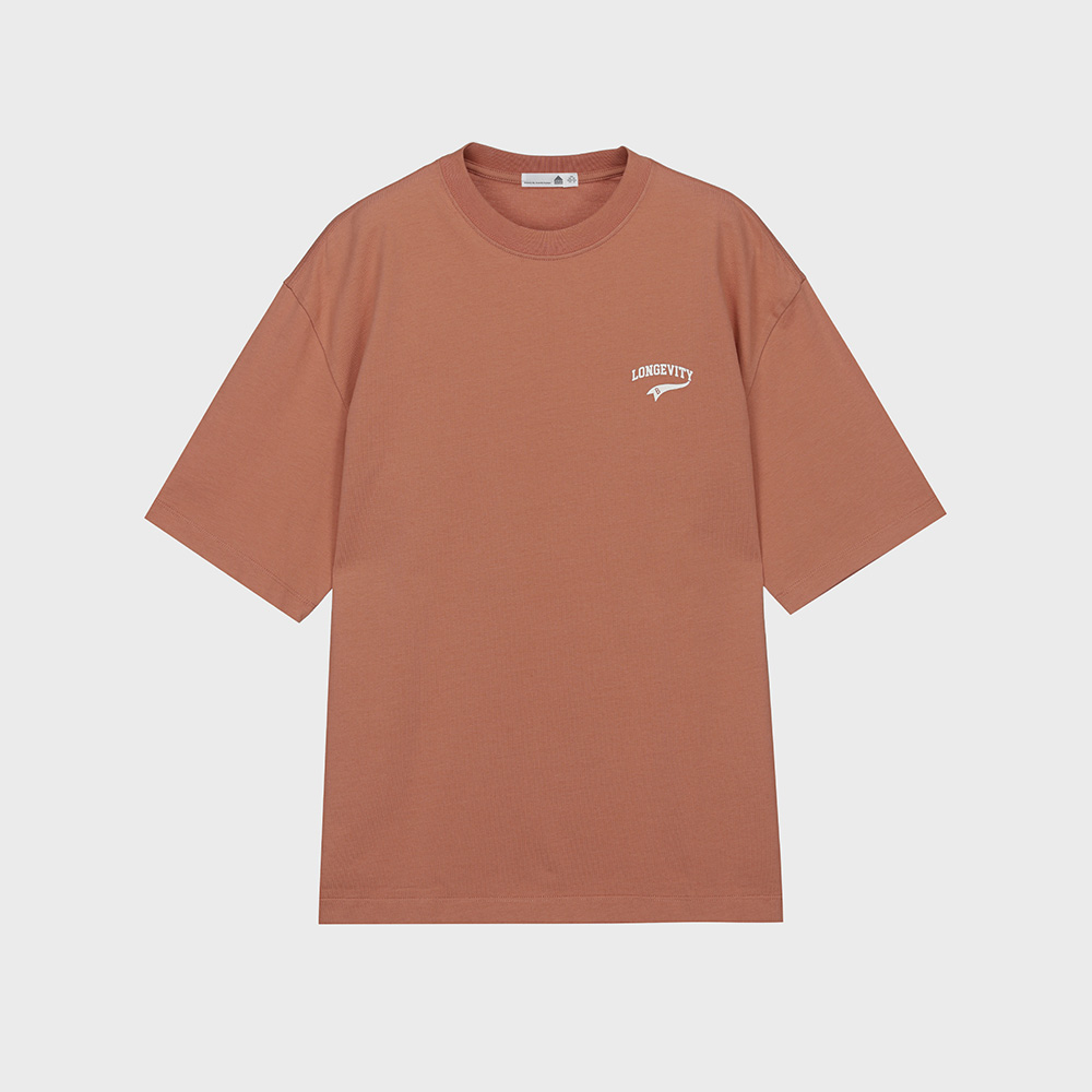 베이직하우스 16수 프린트 오버핏 반팔 티