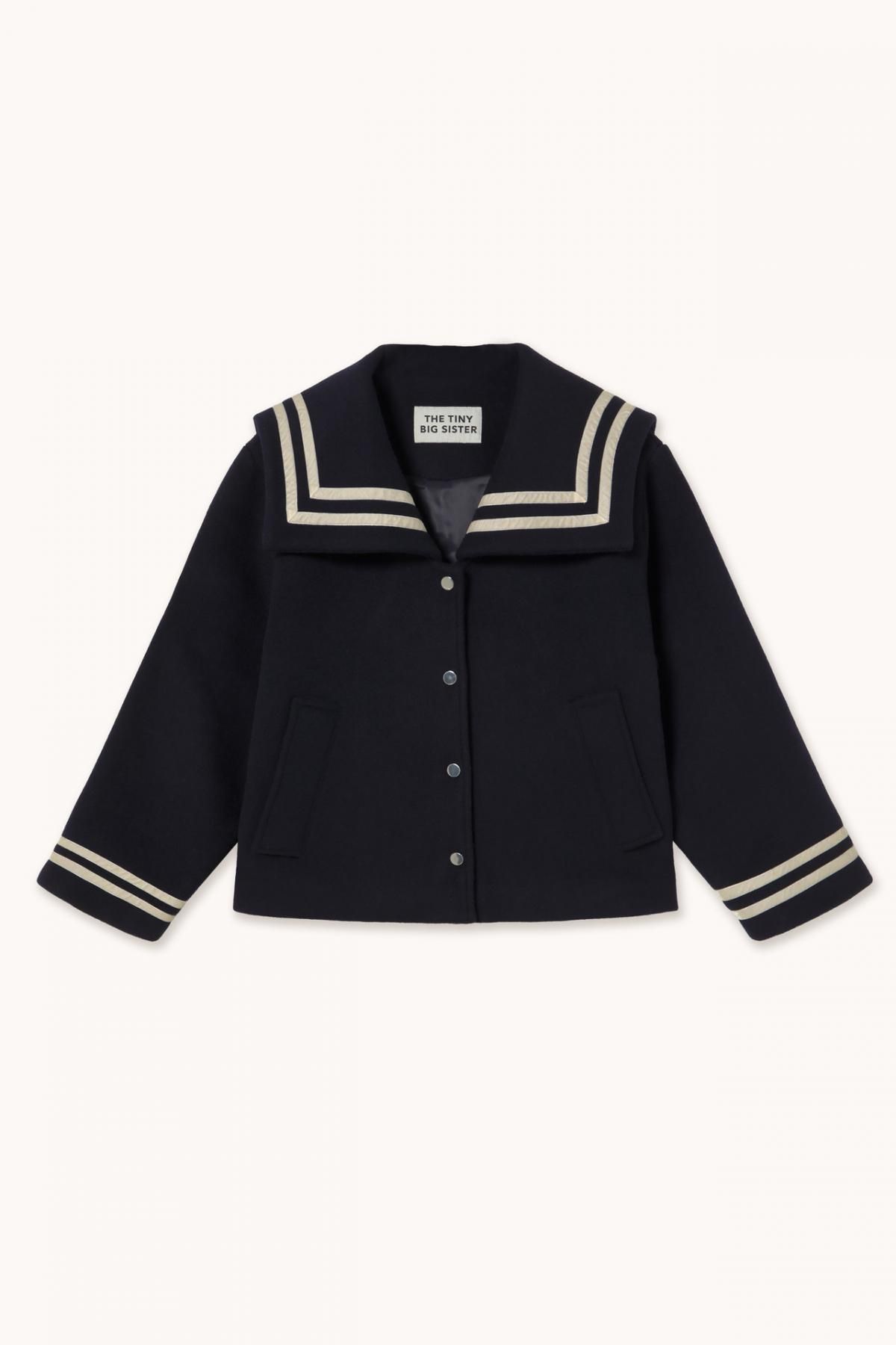 타이니코튼 세일러카라 네이비 숏코트 AW25-770107 ONE COLOR - 메인 이미지