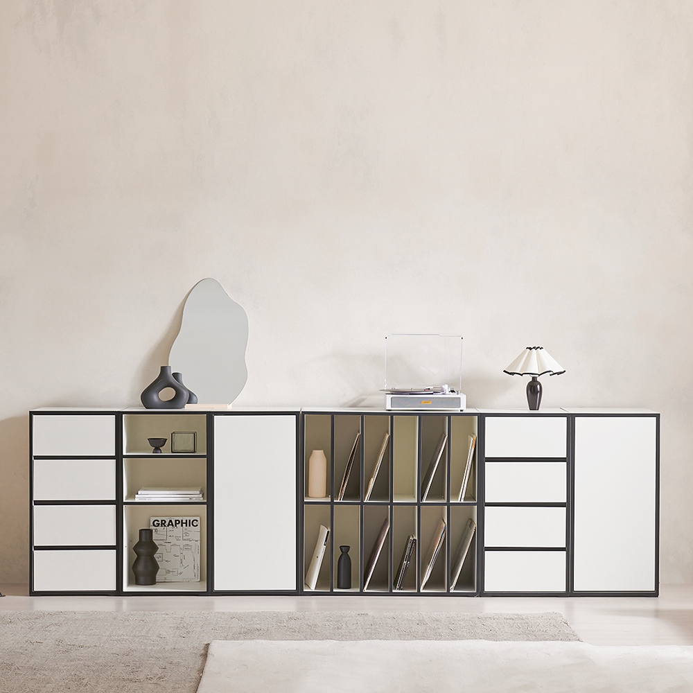 바스포르 뮤트 E0등급 틈새 다용도 수납 4단 공간박스 800