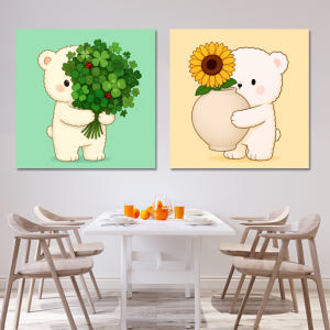 달항아리 아기곰 해바라기 그림 인테리어 액자 거실 현관 아기방 꾸미기 소... 솔직 후기 | 실제 배치 사진 포함 - 상품 이미지 3