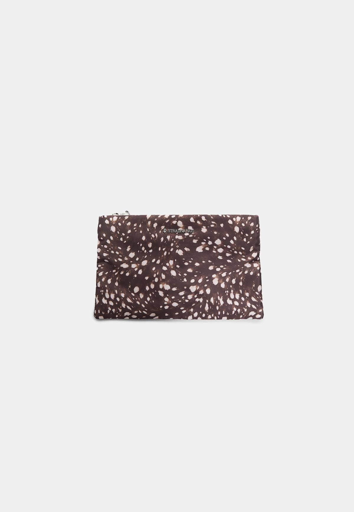 스트라디바리우스 멀티컬러 프린트 패브릭 지퍼 파우치 3726/912 BROWN - 메인 이미지