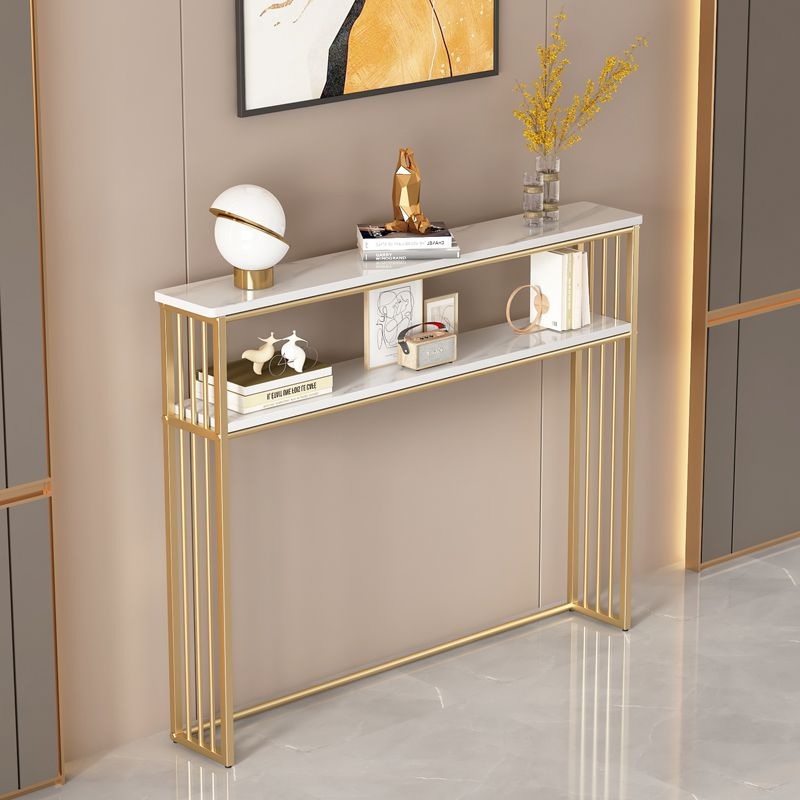 현관 콘솔 엔틱 서랍장 화장대 폭좁은 복도 복도장 다용도 미니 테이블 길이80너비20높이80cm골드 - 상세 이미지 4