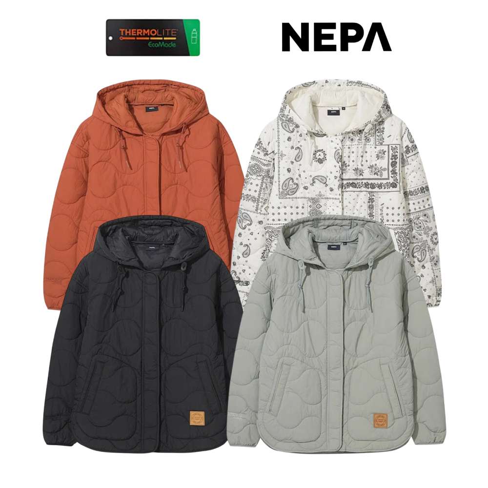 네파 경량패딩 여성 후드 겨울패딩 퀄팅 누빔 깔깔이 등산 점퍼