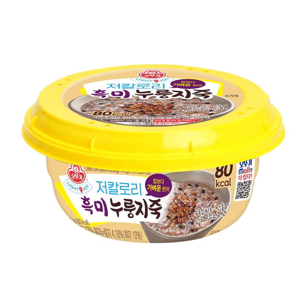 오뚜기 Light&Joy 저칼로리흑미누룽지죽 215g, 1개 - 상품 이미지