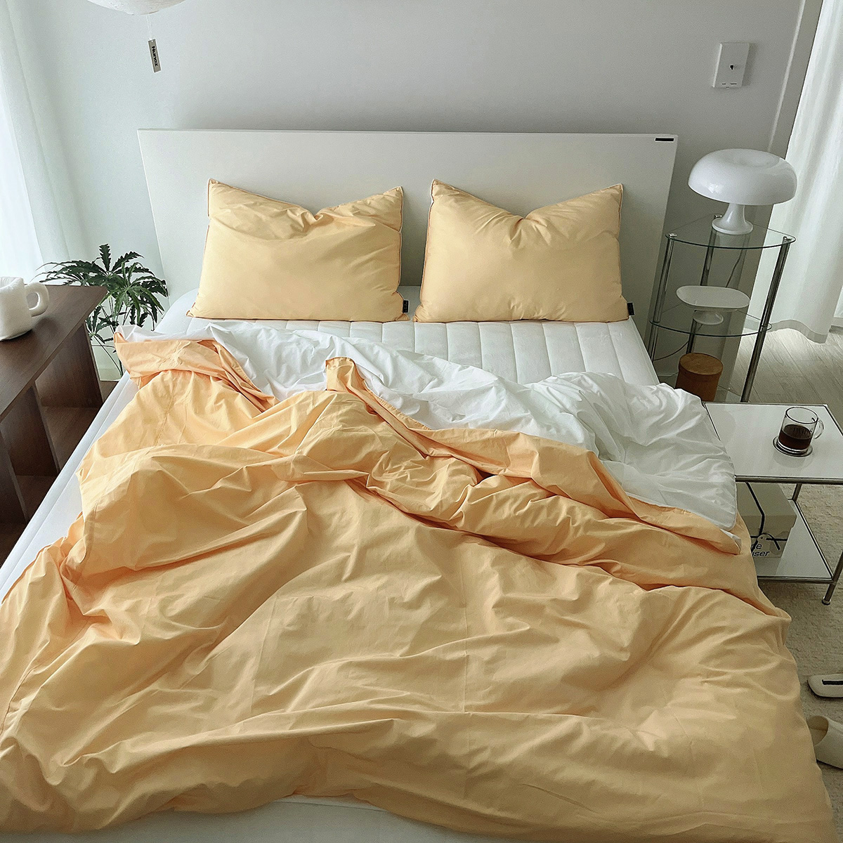 호텔침구 겨울 이불세트 코튼 60수 알러지케어 사계절 신혼 화이트 침구세트 Q