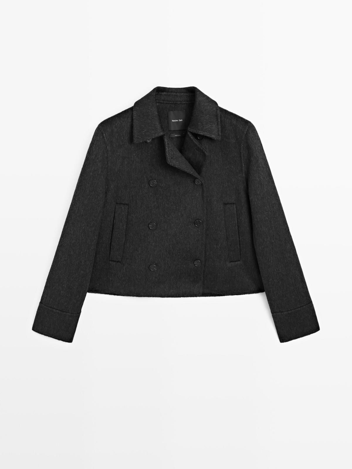 마시모두띠 테크니컬 숏 더블버튼 퍼 코트 6422/972 DARK GREY - 상품 이미지