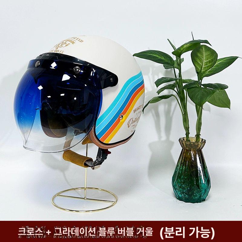 반모 헬멧 스냅백 남녀 하이바 오토바이 대두 통풍 스쿠터 경량헬멧 오토바이헬멧 MT-5 포함 검정 C M - 상세 이미지 5