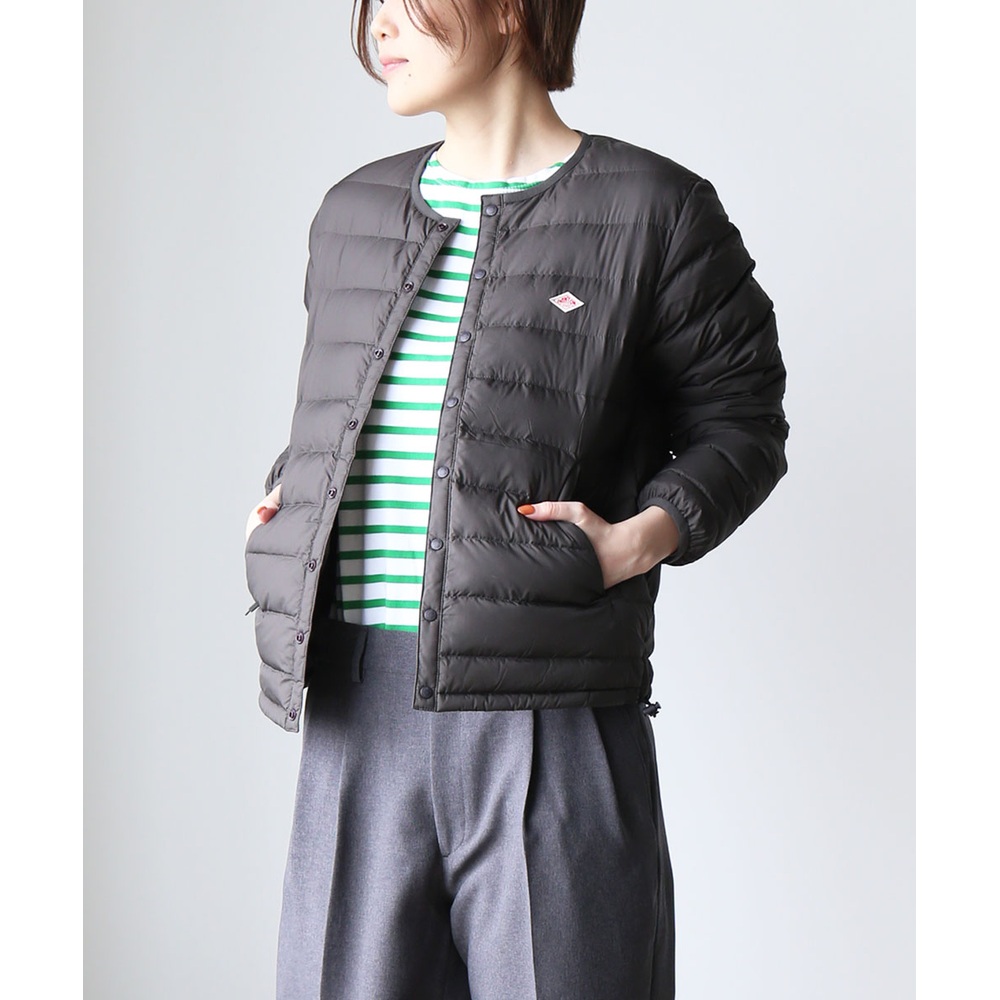 단톤 크루넥 이너 다운 경량 재킷 여성 DT-A0001RRT M OLIVE - 상세 이미지 3