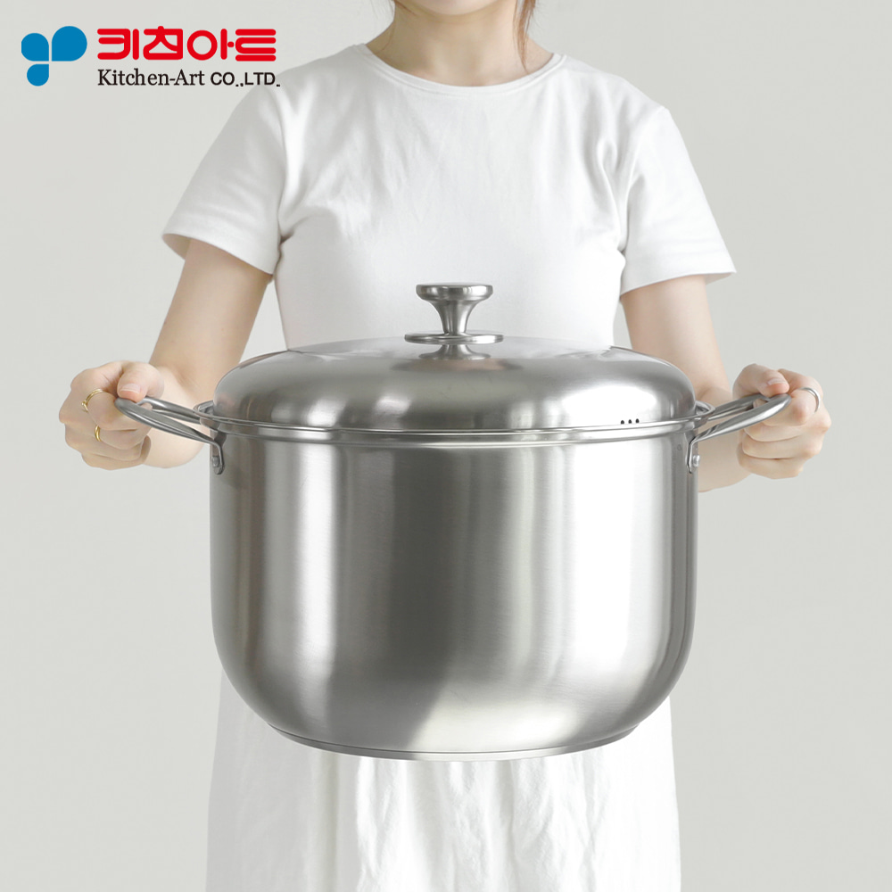 키친아트 퀸즈 3중 바닥 스테인레스 인덕션용 곰솥 28cm - 상세 이미지 4
