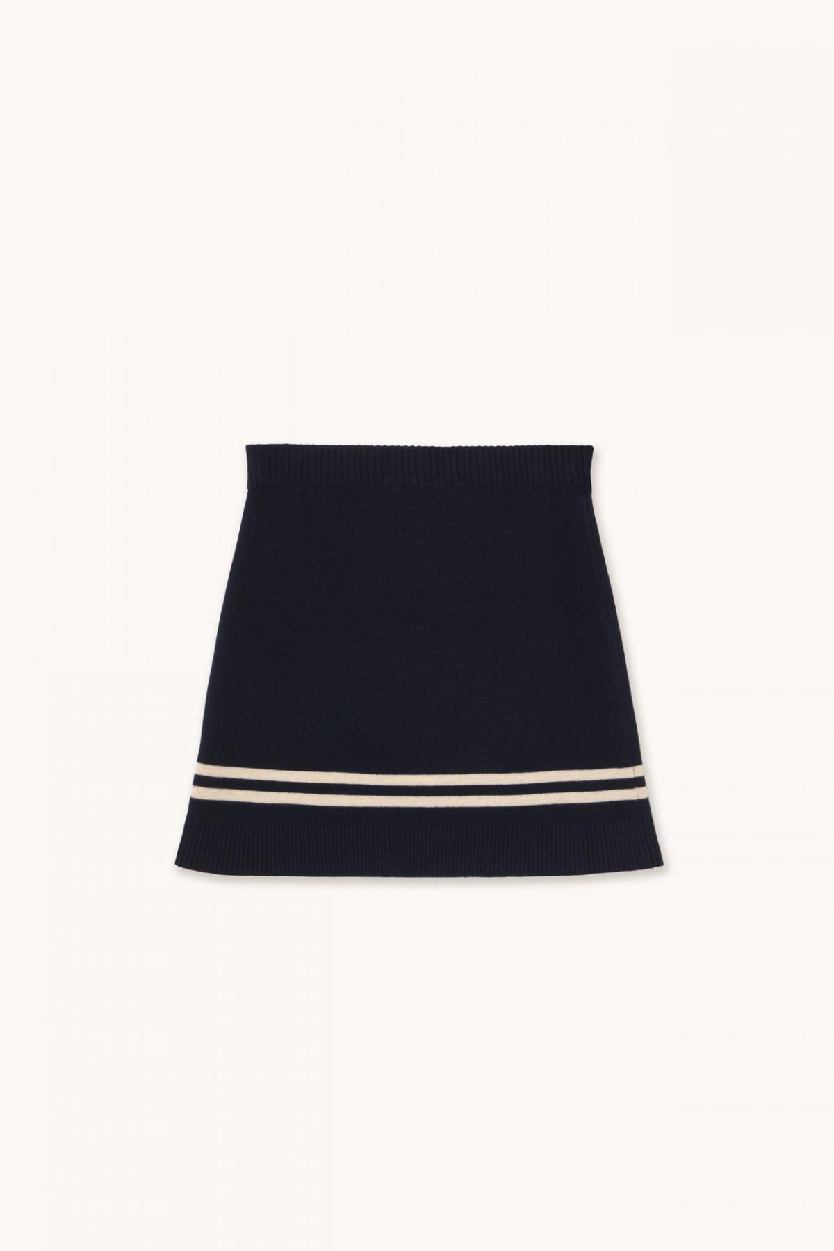 타이니코튼 네이비 스포티 스트라이프 미니 스커트 AW25-722107 ONE COLOR - 상세 이미지 2