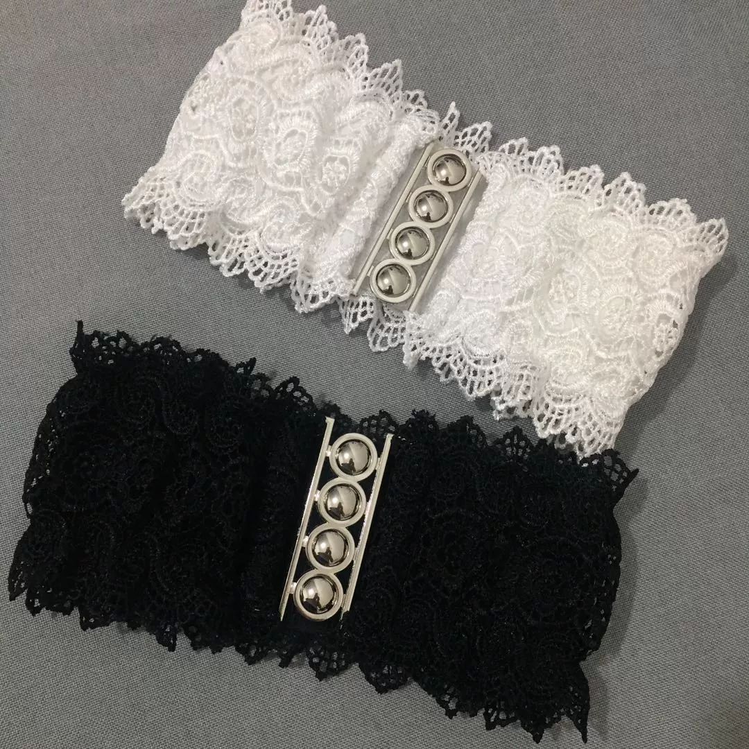 라인댄스 벨트 레이스 와이드 밴딩 줌바 악세서리 라틴라인 밸리 공연 무대의상 댄스벨트 4단 버튼 허리띠 블랙 7.5 - 상세 이미지 3