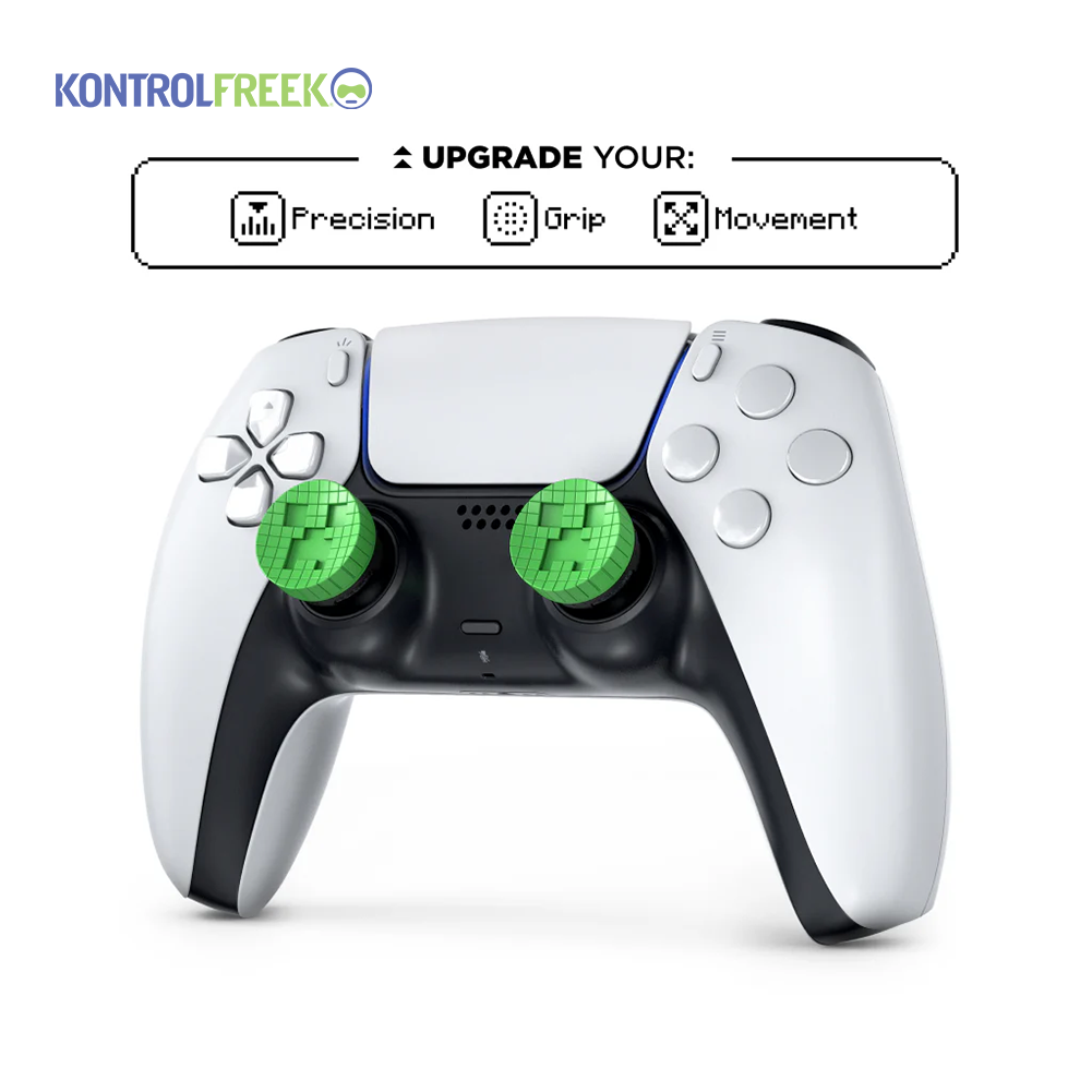 컨트롤프릭 Minecraft Creeper Kit 한정판 썸스틱 미끄럼방지 스틱커버 PS4/PS5 XBOX 듀얼센스 엣지 엑박패드 호환