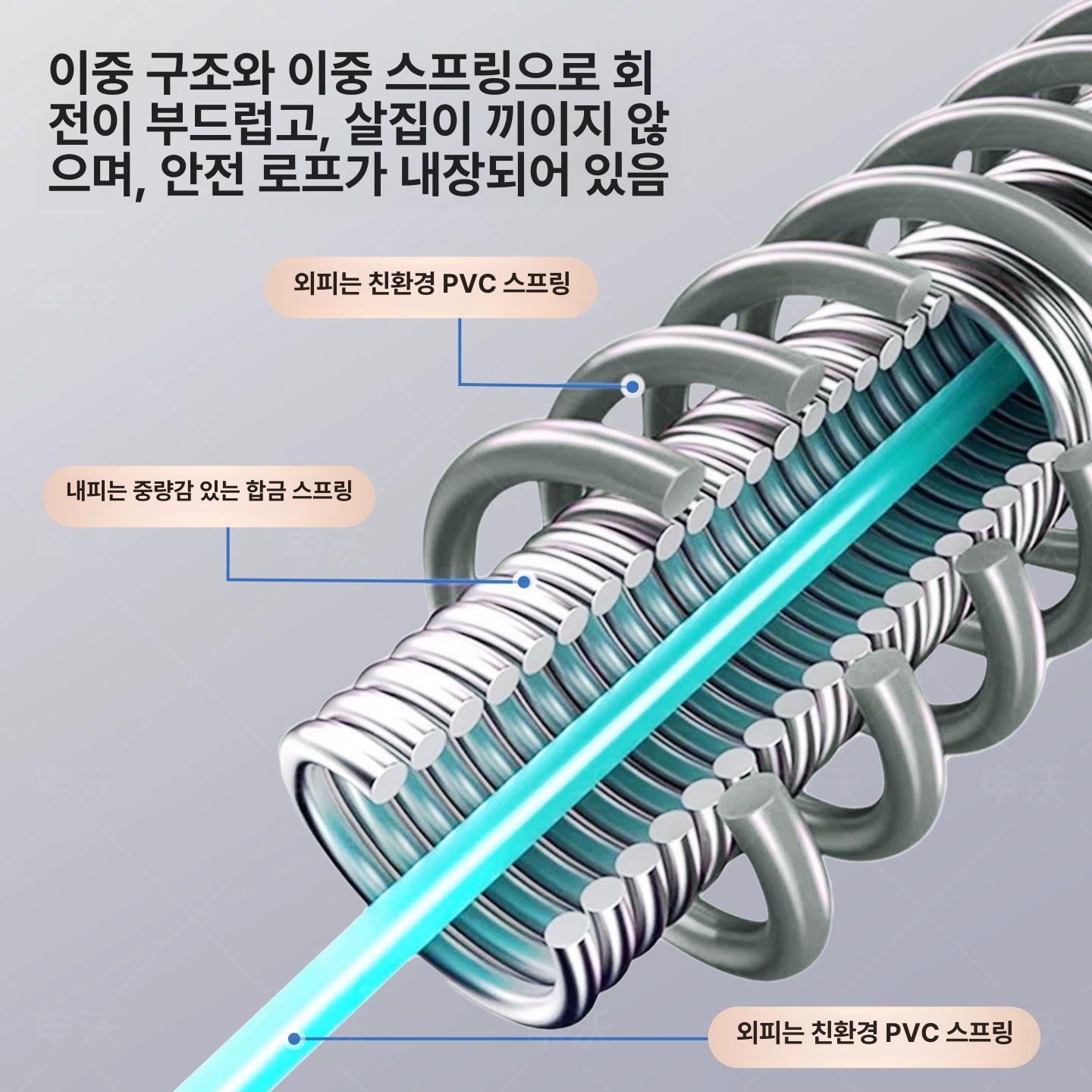 스프링 훌라후프 체중 후프 다이어트 분홍 뱃살빼기 다이어트훌라후프 훌라우프 약 1.0kg 배 30.0-45.0kg - 상세 이미지 4