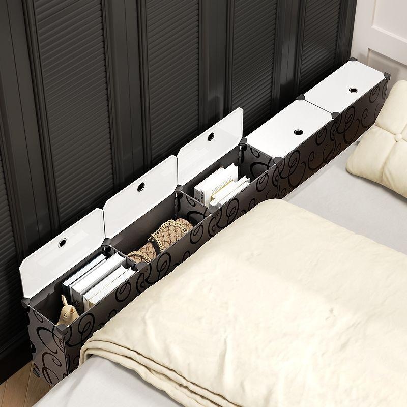침대 옆 수납장 보관함 슬림 안방 캐비닛 사이드 틈새 소파 미니장 거실 흰색 2칸 35cm 1세트 - 상품 이미지