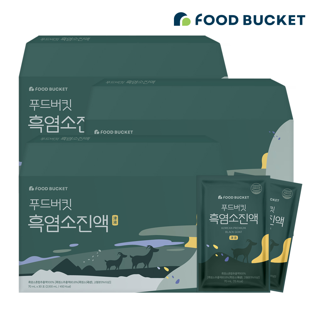 푸드버킷 자연방목 흑염소진액 흑염소즙 30포, 3개 - 상품 이미지