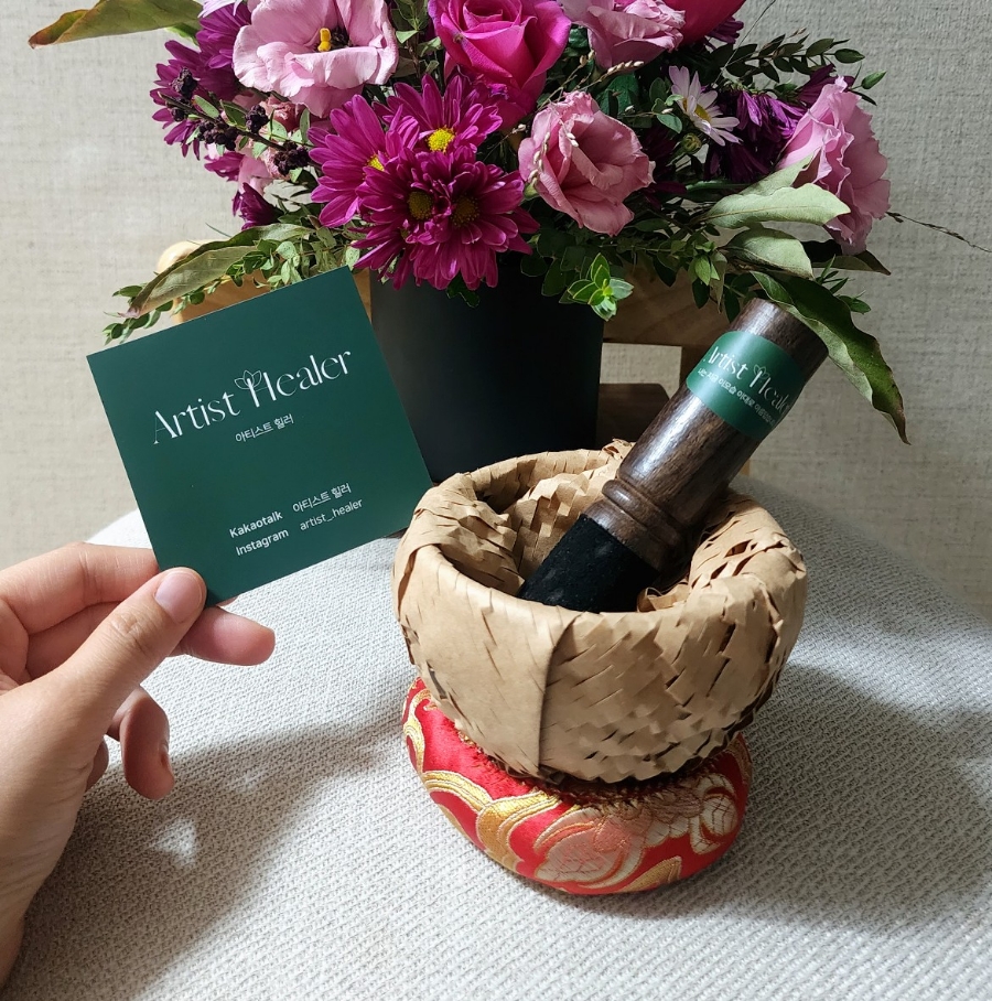 아티스트힐러 싱잉볼 요가종 명상종 풀문 씽잉볼 프리미엄S 9.5cm세트 이미지 3