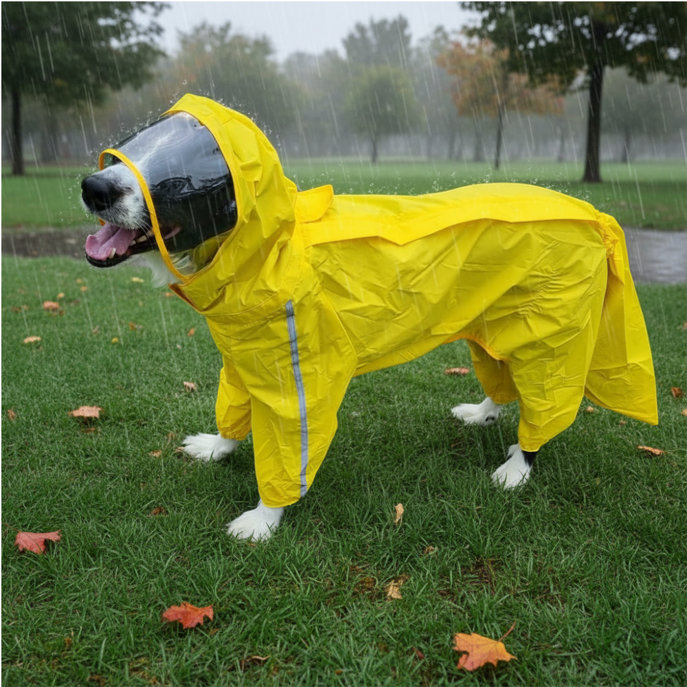 위드레오 대형견 중형견 올인원 우비 대형견비옷 진돗개우비 남여 구분 노랑 남아 8XL
