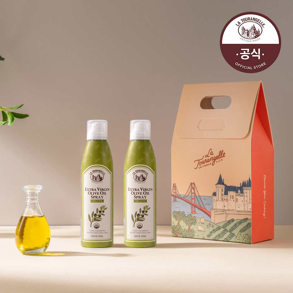 라투랑겔 유기농 엑스트라 버진 올리브 오일 스프레이 선물세트 147mL 2개 - 상품 이미지