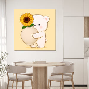 달항아리 아기곰 해바라기 그림 인테리어 액자 거실 현관 아기방 꾸미기 소... 솔직 후기 | 실제 배치 사진 포함 - 상품 이미지 4